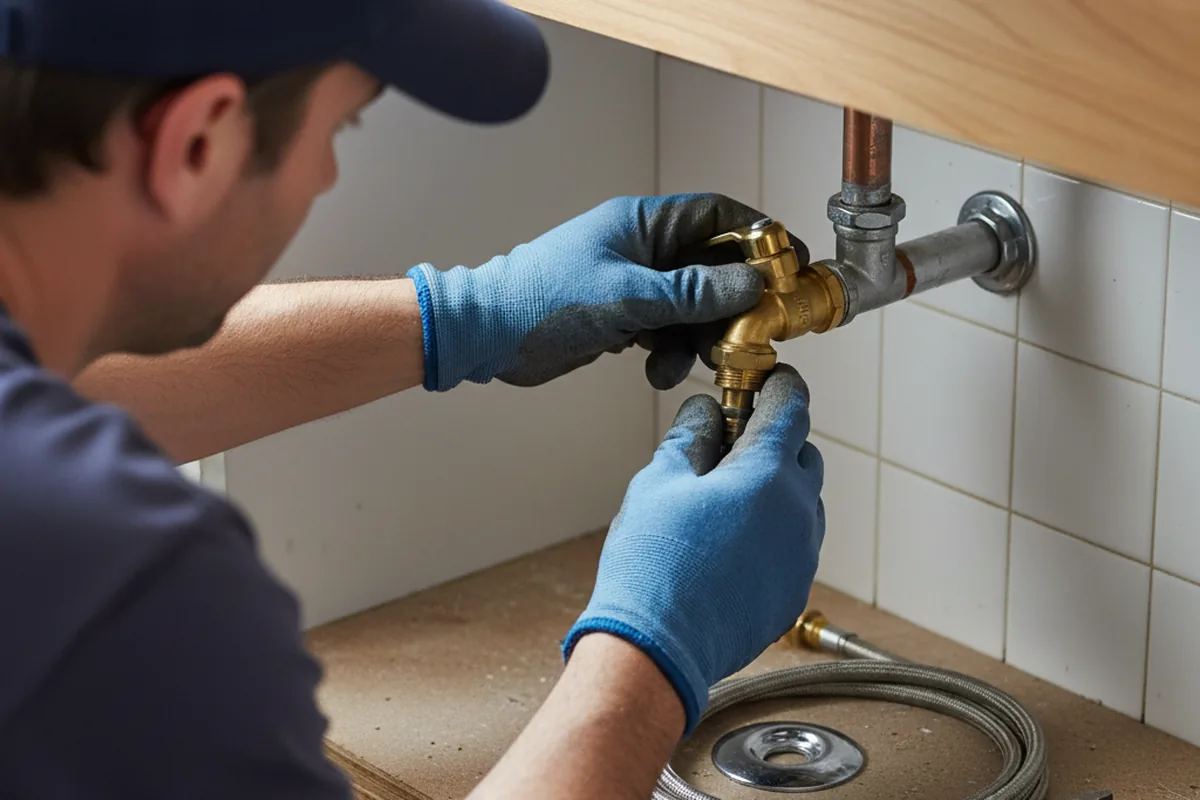 Shutoff valve and fitting work during Faucet and Fixture Repair in Pennington